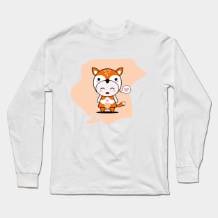 Cute Fox Character Long Sleeve T-Shirt